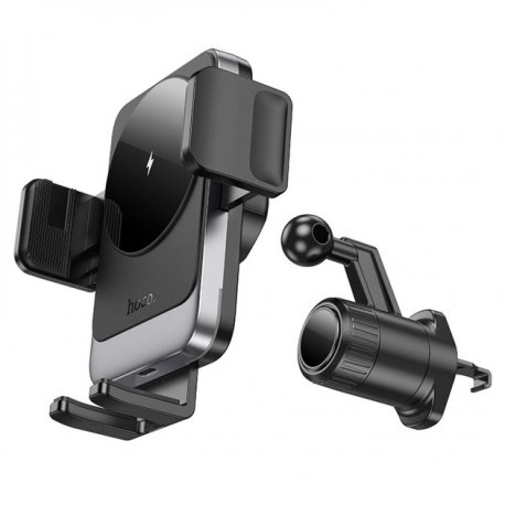 Автодержатель Hoco HW13 Qi 15W Gray
