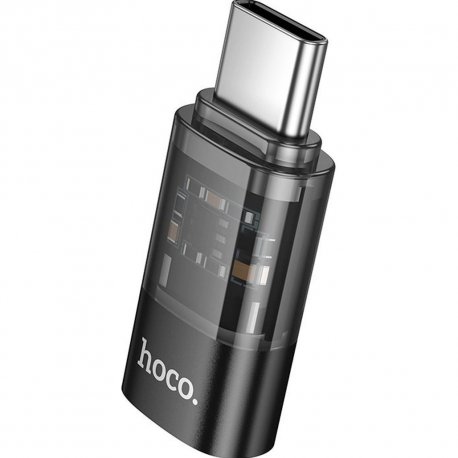 Перехідник Hoco UA36D Type-C to Lightning Black