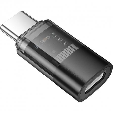 Перехідник Hoco UA36D Type-C to Lightning Black