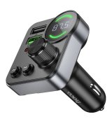 Автомобільний зарядний пристрій з FM-модулятором Hoco E86 Alegria 48W Black