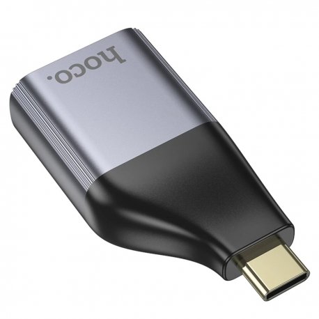 Перехідник Hoco UA35 Type-C to RJ45 1000 Mbps Gray
