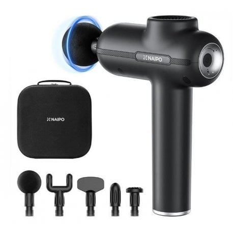 Перкусійний масажер Naipo Massage Gun (5 насадок) Black (MGG-2103)