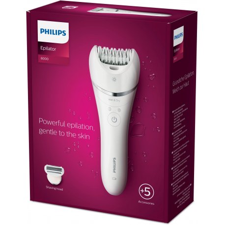Эпилятор Philips BRE710/00 Series 8000 White