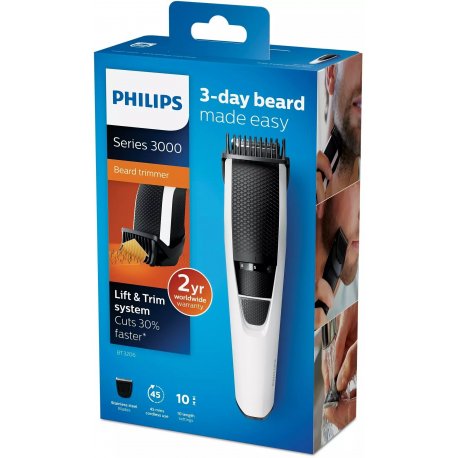 Триммер Philips BT3206/14 Beardtrimmer Series 3000 Black/Silver