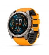 Смарт-годинник Garmin fenix 8 AMOLED 51mm Sapph. Carbon Gray DLC Tit. with Spark Orange/Graphite Sil. Band (010-02905-11/10) EU