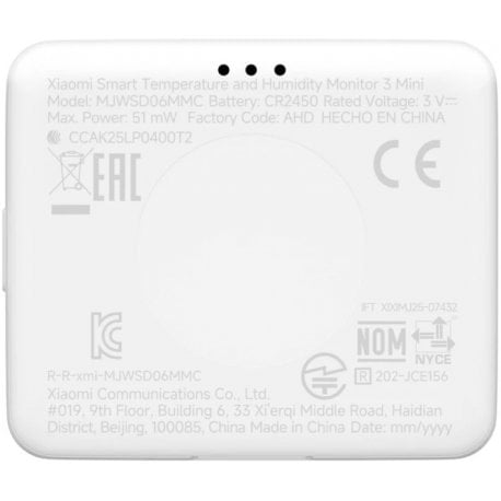 Датчик температури та вологостіXiaomi 3 Mini White (QBH4312GL)