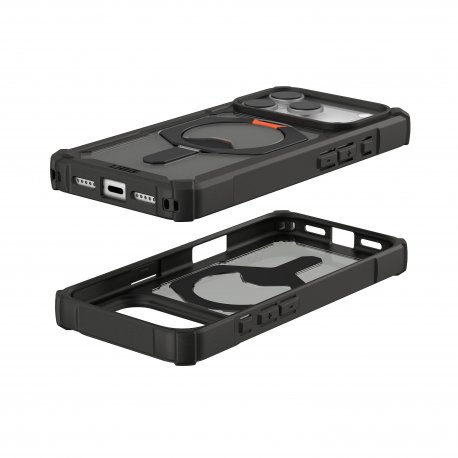 Чохол UAG Plasma XTE MagSafe для iPhone 17 Pro Black/Pop Orange (114527114097)