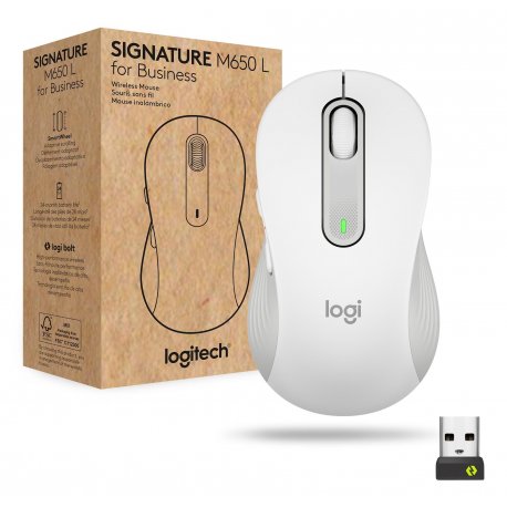 Мышь беспроводная Logitech Signature Wireless for Business M650 L White (910-006349)