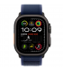 Ремінець Trail Loop для Apple Watch 49mm Blue Trail Loop (M/L) - Black Titanium Finish (MYQ83)