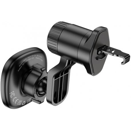 Автодержатель Hoco HW30 Crown Qi 15W Black