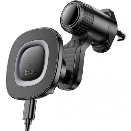 Автотримач Hoco HW30 Crown Qi 15W Black