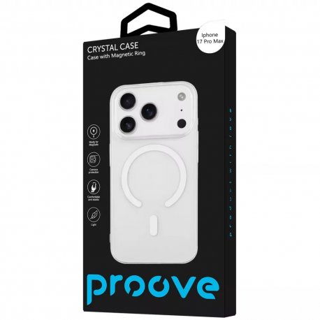 Чехол Proove Crystal Case with MagSafe для iPhone 17 Pro Max Transparent (PCCCIP17PM01)