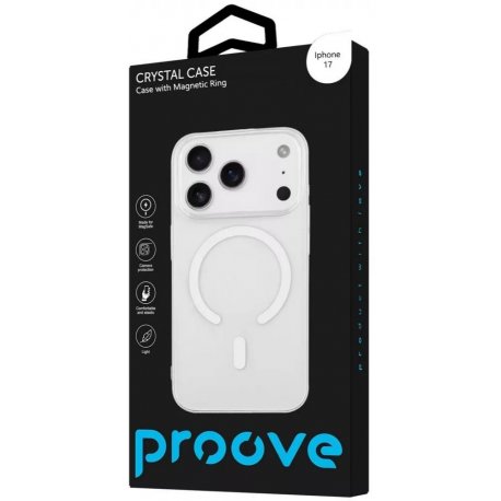 Чехол Proove Crystal Case with MagSafe для iPhone 17 Pro Max Transparent (PCCCIP17PM01)