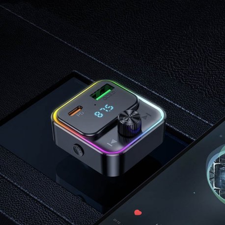 Автомобильное зарядное устройство с FM-модулятором Hoco E81 Fantasy 30W Black