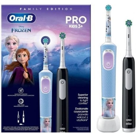 Электрическая зубная щётка детская Braun Oral-B Pro Series 1 + Pro Kids (D305.513.3/D103.413.2K)