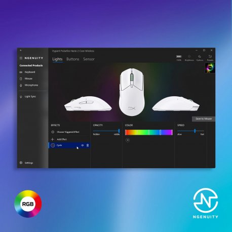 Миша ігрова HyperX Pulsefire Haste 2 Core Wireless White (8R2E7AA)