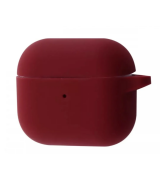 Чохол NN Silicone Case New with Carbine для Airpods Pro 3 Bordo