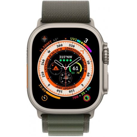 Б/у Apple Watch Ultra 49mm (GPS+LTE) Titanium Case with Green Alpine Loop - Medium