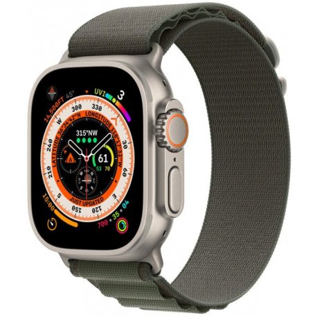 Б/у Apple Watch Ultra 49mm (GPS+LTE) Titanium Case with Green Alpine Loop - Medium