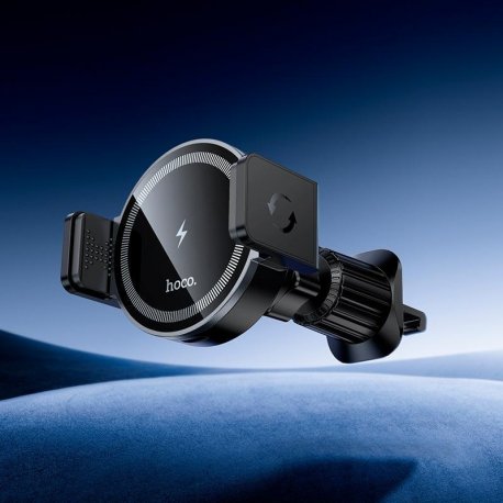Автотримач Hoco HW35 Qi 15W Black