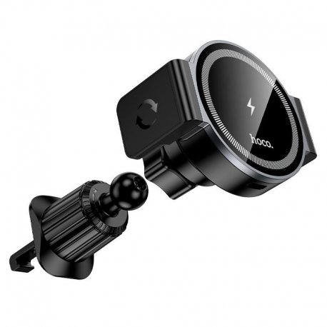 Автодержатель Hoco HW35 Qi 15W Black
