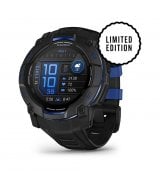 Смарт-годинник Garmin Instinct 3 50mm AMOLED Black with Black/Bolt Blue Band (010-03020-03)