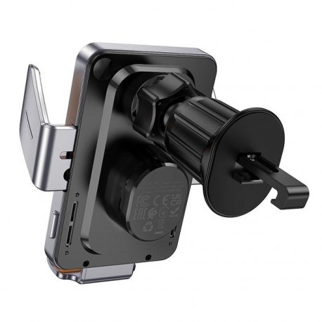 Автодержатель Hoco HW7 Qi 15W Metal Gray
