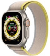 Apple Watch Ultra 49mm (GPS+LTE) Titanium Case with Yellow/Beige Trail Loop - M/L (MQFU3/MQF23)