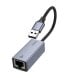 Перехідник Hoco UA37 USB to RJ45 1000 Mbps Gray