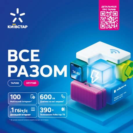 Стартовый пакет Kyivstar Все разом. Крутий