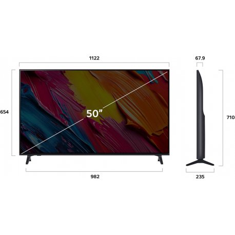 Телевизор LG QNED 50" Black (50QNED70A6A)