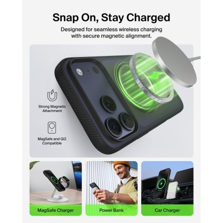 Чохол Belkin Magnetic Protective Grip для iPhone 17 Pro Max Black (MSA036HQBK)