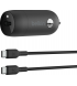 Автомобильное зарядное устройство Belkin 30Вт USB-C PD PPS, кабель USB-C - USB-C 1м Black (CCA004BT1MBK-B6)