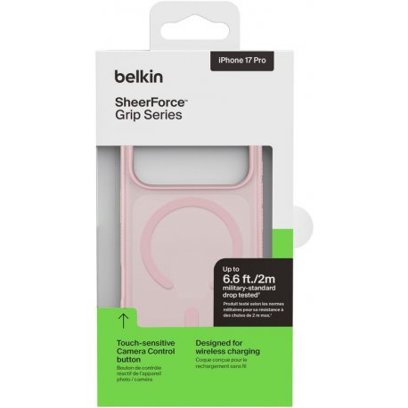 Чохол Belkin Magnetic Protective Grip для iPhone 17 Pro Pink (MSA035HQPK)