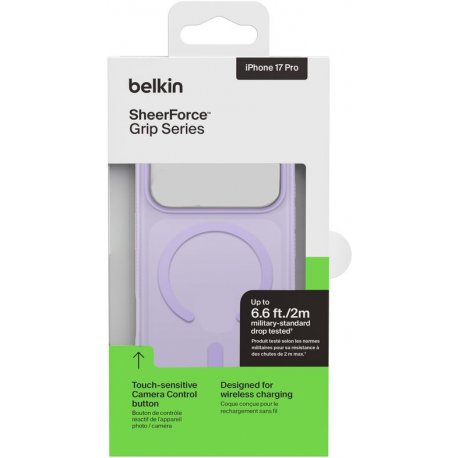 Чохол Belkin Magnetic Protective Grip для iPhone 17 Pro Lavender (MSA035HQLV)
