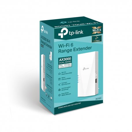 Підсилювач сигналу WiFi TP-LINK RE700X AX3000 (RE700X)