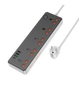 Мережевий фільтр Hoco AC14A (3USB/1Type-C/5xSocket) 1,5m Black
