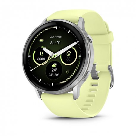 Смарт-часы Garmin Venu 4 45mm Silver with Citron Silicone band (010-03014-02)