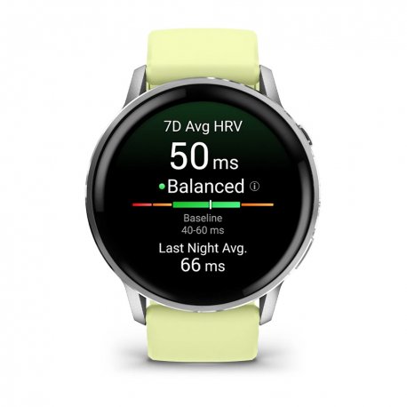 Смарт-часы Garmin Venu 4 45mm Silver with Citron Silicone band (010-03014-02)