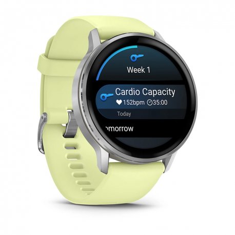 Смарт-часы Garmin Venu 4 45mm Silver with Citron Silicone band (010-03014-02)