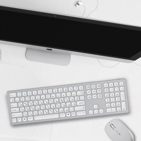 Бездротова клавіатура OfficePro White (SK1550W)
