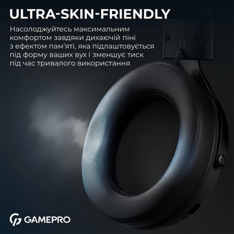 Ігрова гарнітура GamePro Asgard Skadi Black (HSW191B)