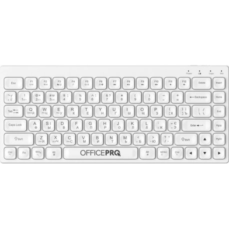 Бездротова клавіатура OfficePro White (SK955W)