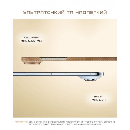 Чехол Pitaka Ultra-Slim Case для iPhone Air Golden Glint (KI1703AG)