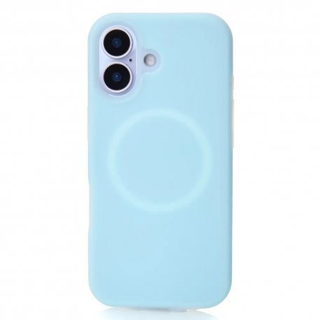 Чехол Liquid Silicone Full для iPhone 17 with MagSafe Blue Fog