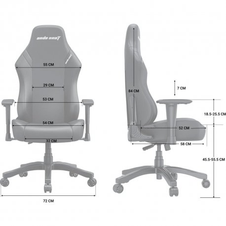Ігрове крісло Anda Seat Luna Size L Leather Black (AD18-44-B-PV)