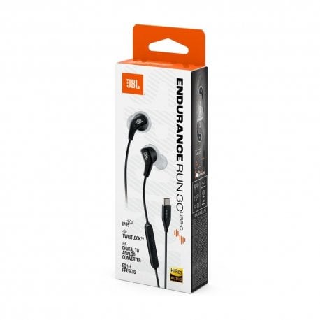 Дротові навушники JBL ENDURANCE RUN 3C USB-C Black (JBLENDURRUN3CBLKG)