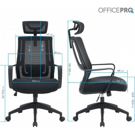 Офисное кресло OfficePro Harmony OC310 Black (OC310-B-B-B)
