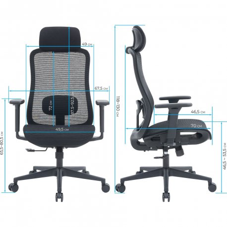 Офисное кресло OfficePro Wave OC670 Black (OC670-B-B-B)