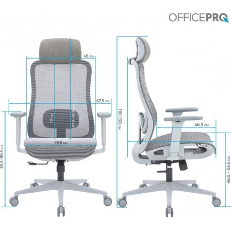 Офисное кресло OfficePro Wave OC670 Gray (OC670-G-G-G)